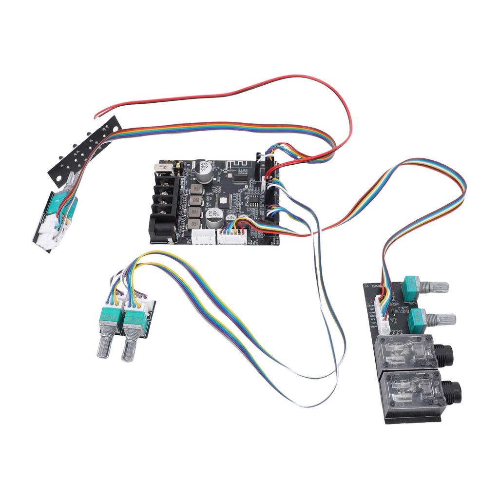 2.0 Channel Power Amplifier Board Bluetooth 50W and 50W AUX USB Microphone Speaker System Amplifier Board Module