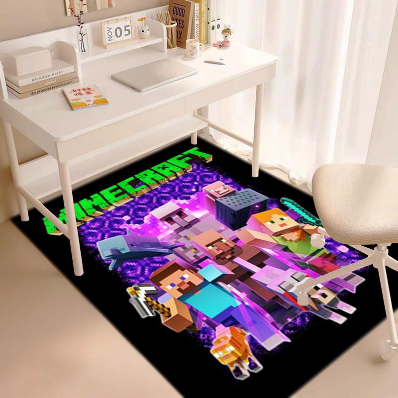 Classic Sandbox Xbox Game Minecraft Carpet Carpet Home Living Room Decoration Table and Chairs Anti Slip Door Mat Outdoor Picnic Mat Carpet A10
