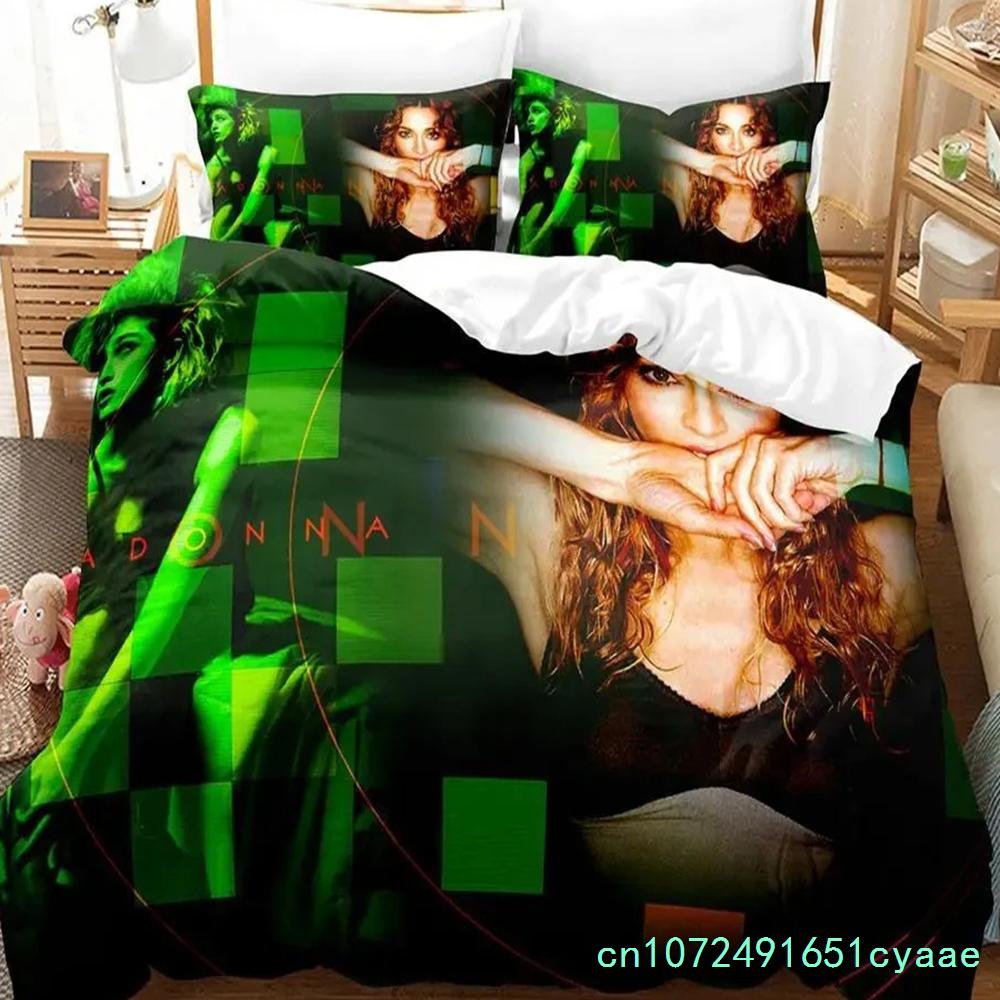 3D Print Sexy Madonna Bedding Set Duvet Cover Bed Set Quilt Cover Pillowcase Comforter King Queen Size Boys Adult Bedding Set