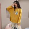 Women's Cotton Long Sleeve Pajama Set - Sweet & Lovely Student Style for Spring, Autumn & Winter