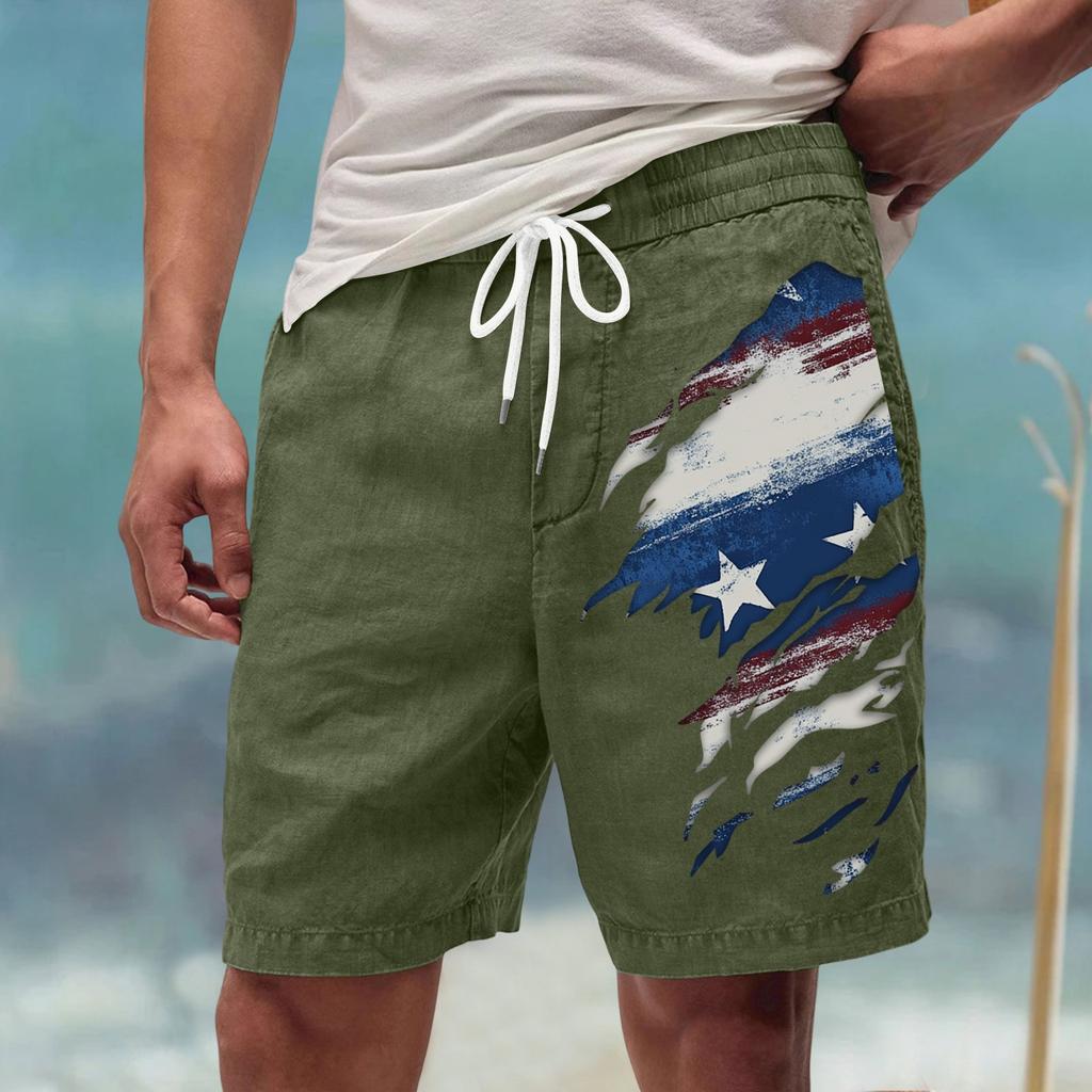 Męskie letnie, duże, swobodne, luźne spodnie sportowe, szorty plażowe