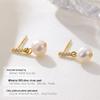 Banyan Tree S925 Silver Natural Pearl Diamond Earrings for Women - Delicate, Versatile, Short.
