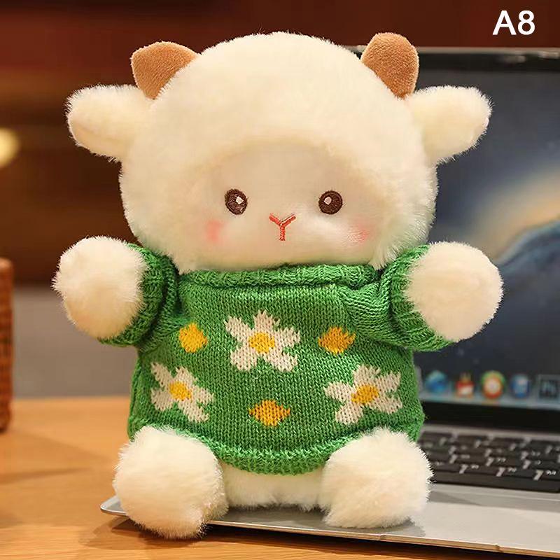 

23 см милая овечка плюшевая кукла пушистая мягкая игрушка в виде животного подарок на день святого валентина день рождения с сумкой украшение для дома на вечеринку