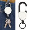 1Pc Anti-Theft Metal Easy-To-Pull Buckle Rope Elastic Keychain Sporty Retractable Key Ring Anti Lost Ski Pass Id Card