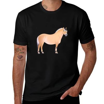 Cute Cartoon Fjord Horse TShirt Sun Protective Outdoor Tee Top