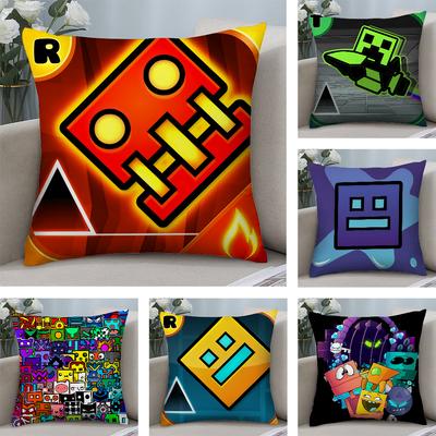 G-Geometry DashS Video Game Pillow Case Short Plush Pillow Covers Sofa Decorative Gift Home Double-sided Printing Cushion Cover
