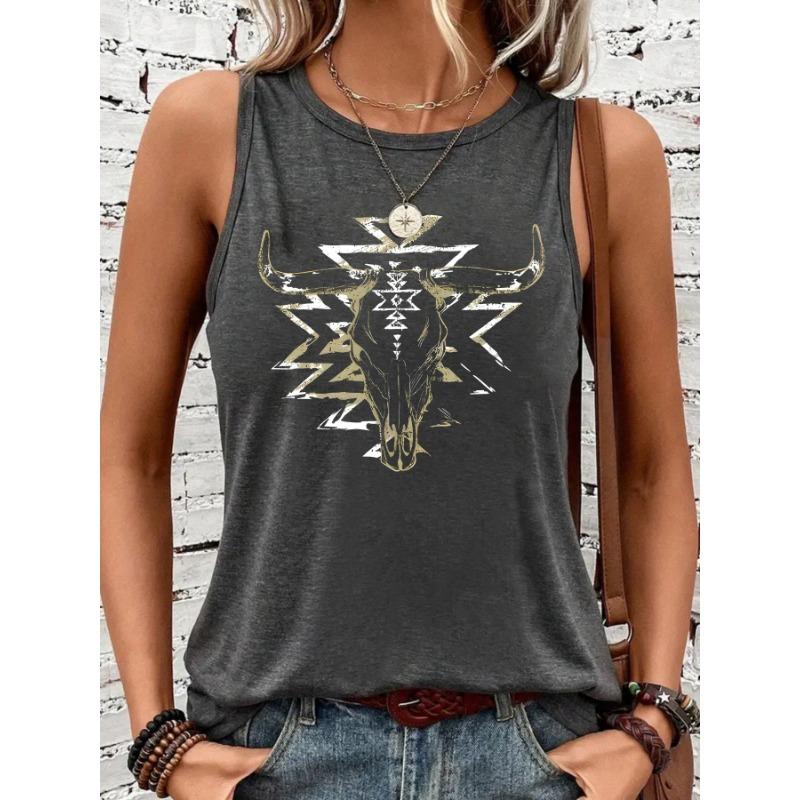 

Повсякденний літній жіночий вільний великий жилет без рукавів з роговим візерунком S темно-сірий