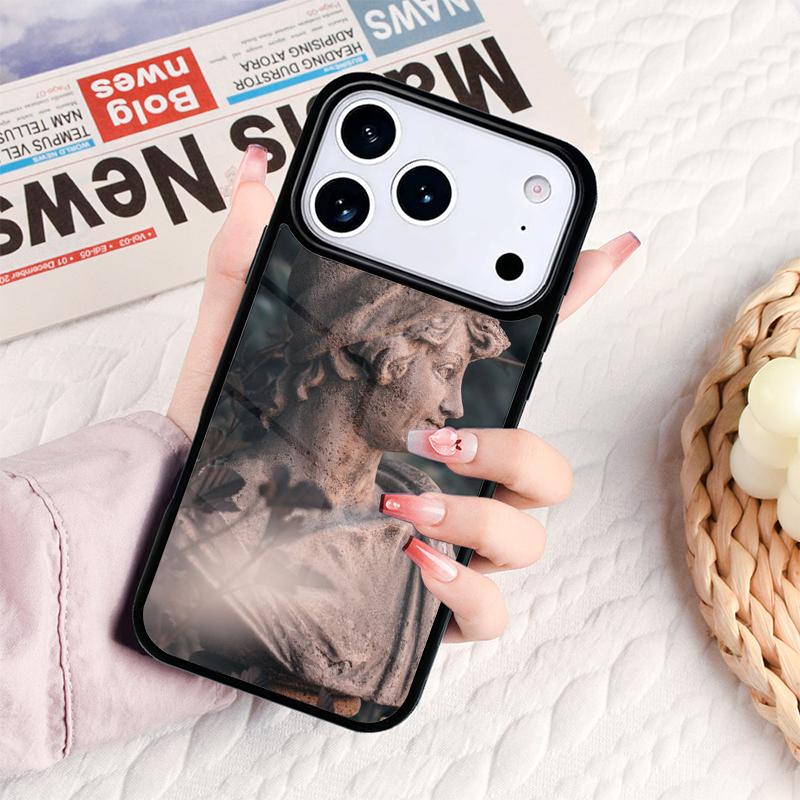 Vintage Plaster Statue David aesthetic Art Phone Case For IPhone 17 16e 15 14 13 12 11 Pro Max Air Mini Soft Protective Cover