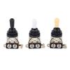 3pcs 3 Way Guitar Toggle Switches Short Straight Switch with Black White Cream Tips for Electric Guitar Black