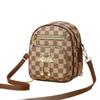 Shoulder bag Taizhou women's bag small round bag plaid fashion versatile satchel