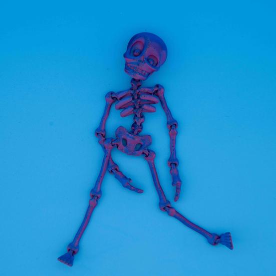 Poseable Skeleton Fridge Magnet 3D Printed Articulated Full Body Skeleton with Movable Joints Halloween Mini Skull Fridge Magnets for Home Decor