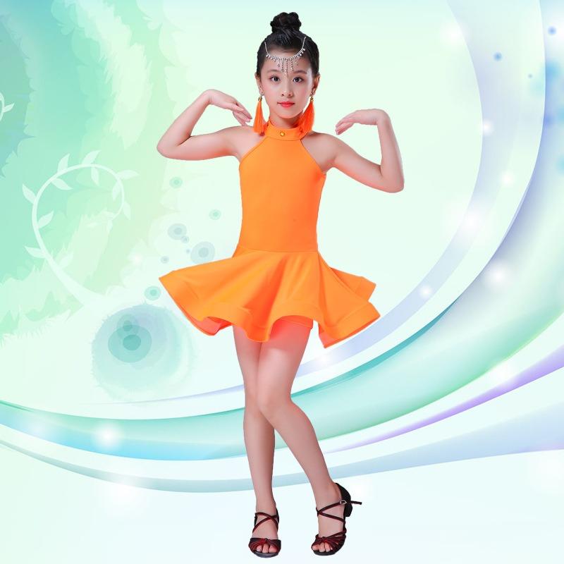 Girls Kids Latin Dance Dress Sequin Tassel Performance Costume – Salsa Rumba Tango Ballroom Competition Outfit