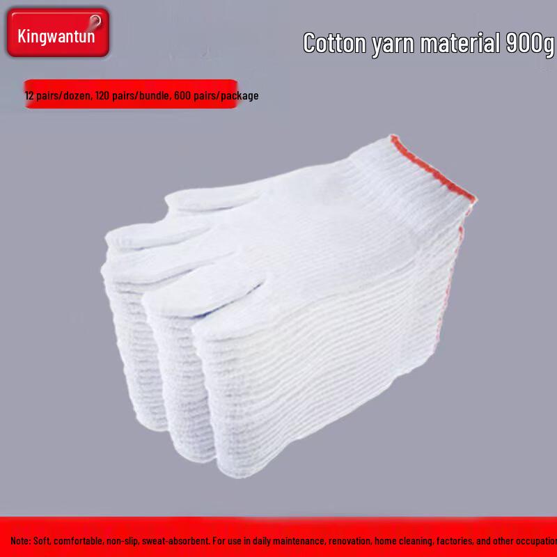 Wear-Resistant Cotton Work Gloves