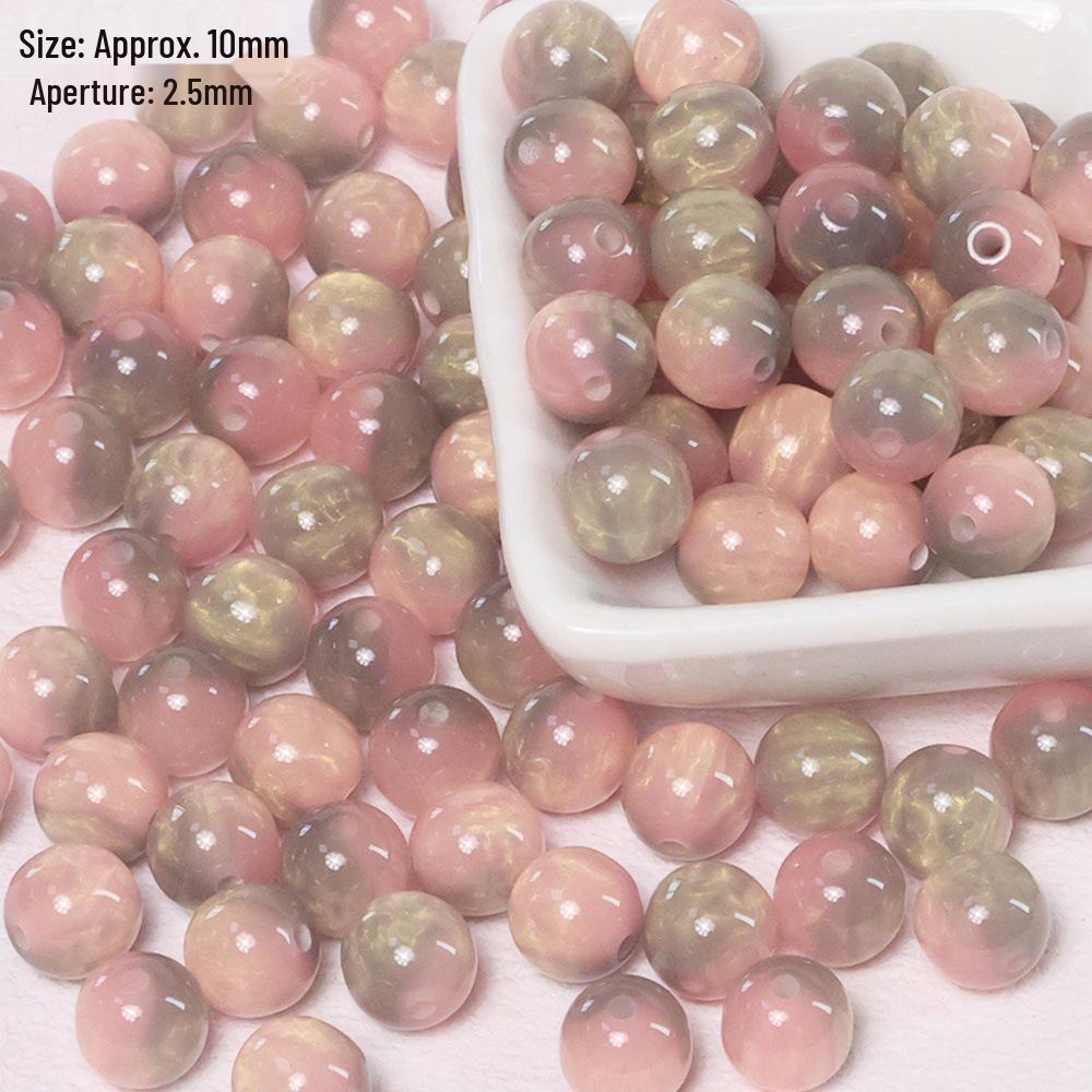 8-12mm Two-Color Iridescent Resin Beads for DIY Jewelry Making