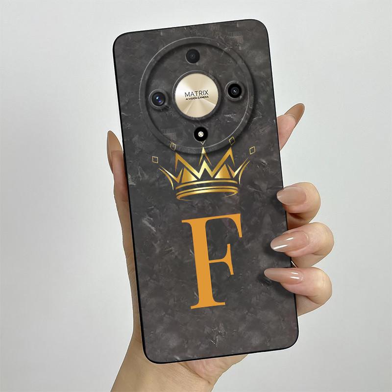 For Honor X9b Case Honor X9A Honor Magic 6 Lite Magic 5 Lite Phone Case Crown Letters Full Matte Anti Drop Soft Protective Cover