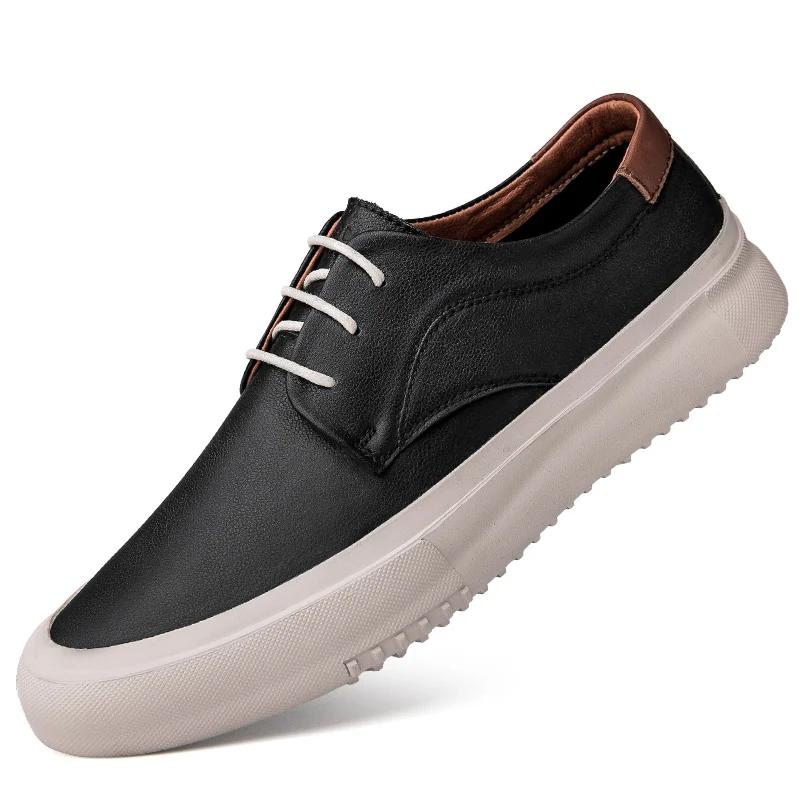 Genuine Lether mens casual shoes luxury brand comfortable formal shoes high quality fashion men sneakers designer Oxfords shoes