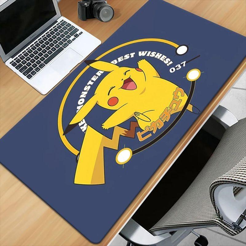 Pokemon Cartoon Cute HD Printing Gaming Mousepad Computer Lock Edge Natural Rubber Esports Desk Pad Large Mouse Pad