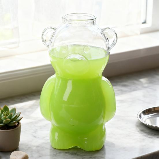 Cana de Sticlă în Formă de Urs de 12 oz Cană de Cafea Urs Drăguț Pahar Reutilizabil pentru Bere Vin Cocktail pentru Casă Bar Bucătărie Restaurant Petrecere