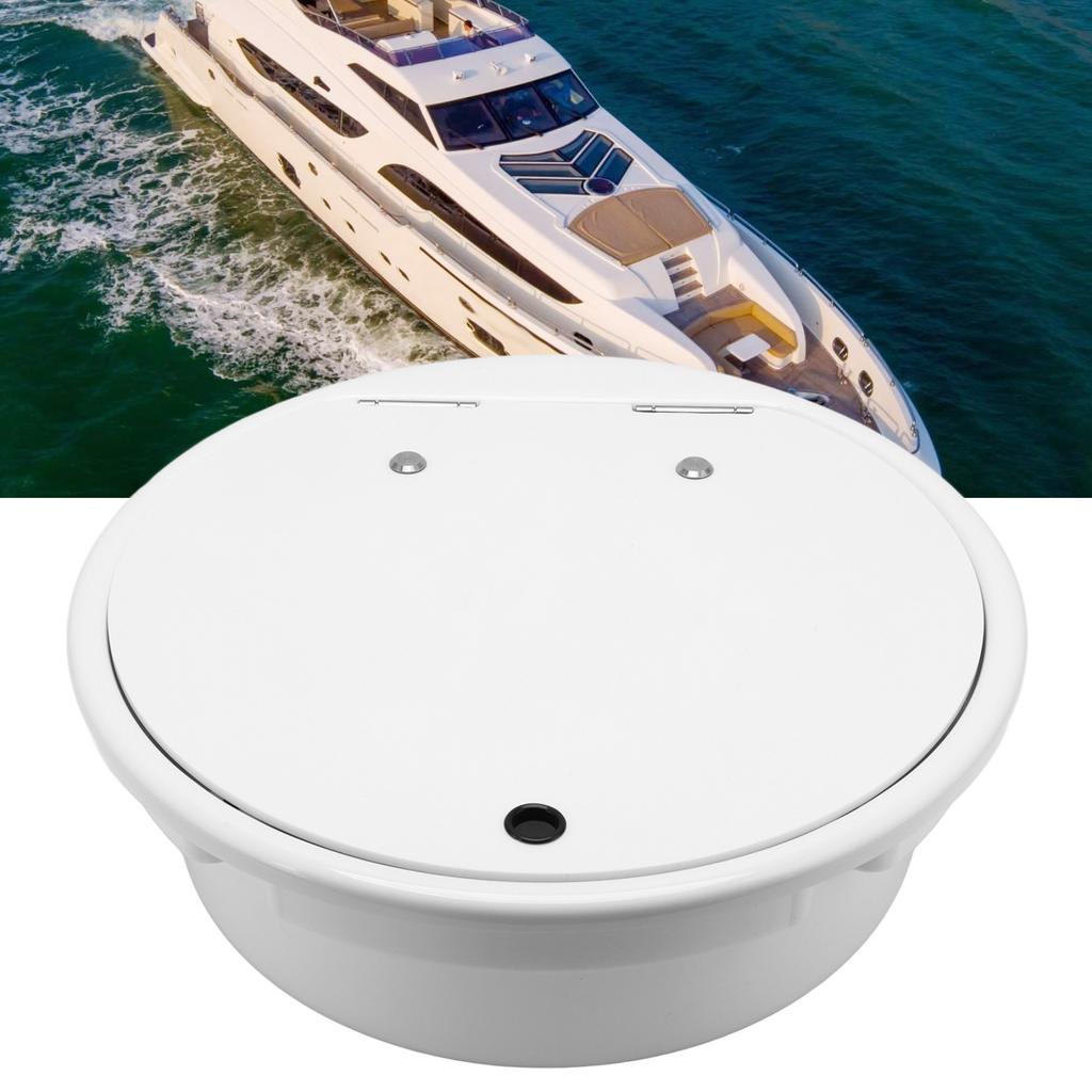 430mmx140mm/16.93x5.51in RV Kitchen Sink Round White Acrylic Hand Wash Basin Sink with Lid for Carav