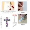 2D Cross Acrylic Brooch 1PC Clothing Accessory for Sweater Scarf Coat