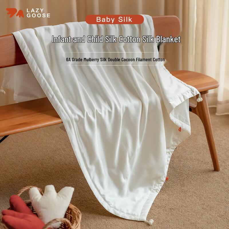 LAZY GOOSE Newborn Mulberry Silk Cotton Blanket