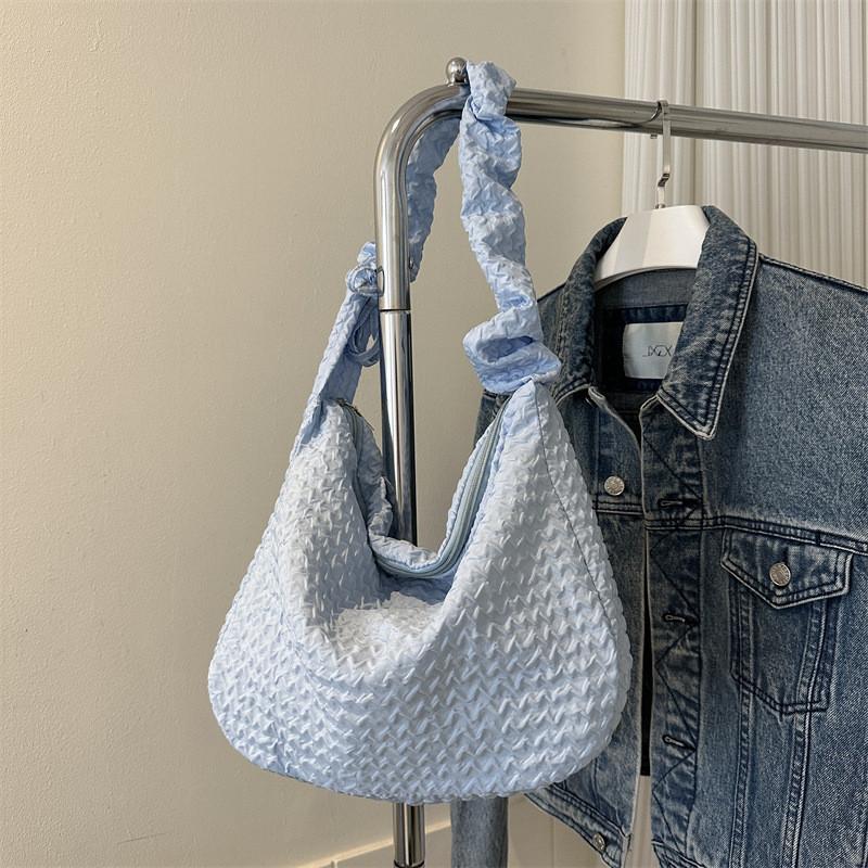 Trendy Korean Style Shoulder Bag 2023 Fall Winter New Fashion Wrinkled Hobo Bag