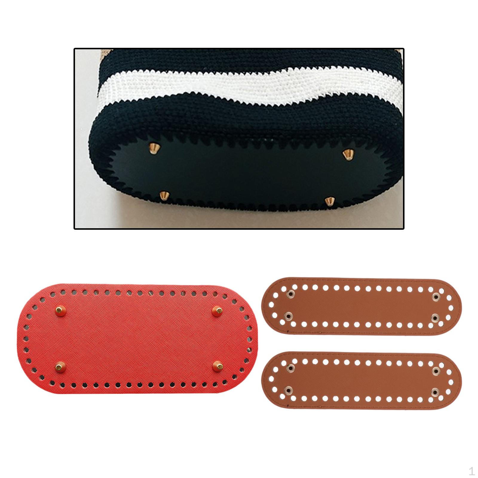 

3 шт. ПУ кожа Предварительно пробитые Сделай сам Вязание Крючком Сумки через плечо Дно с отверстиями Плетение Домашнее животное