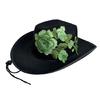 Western Embroidery Flower Hat for Halloween Event Hat Costume Accessory Nightclub Hat Headwear Carnivals Panama Hat