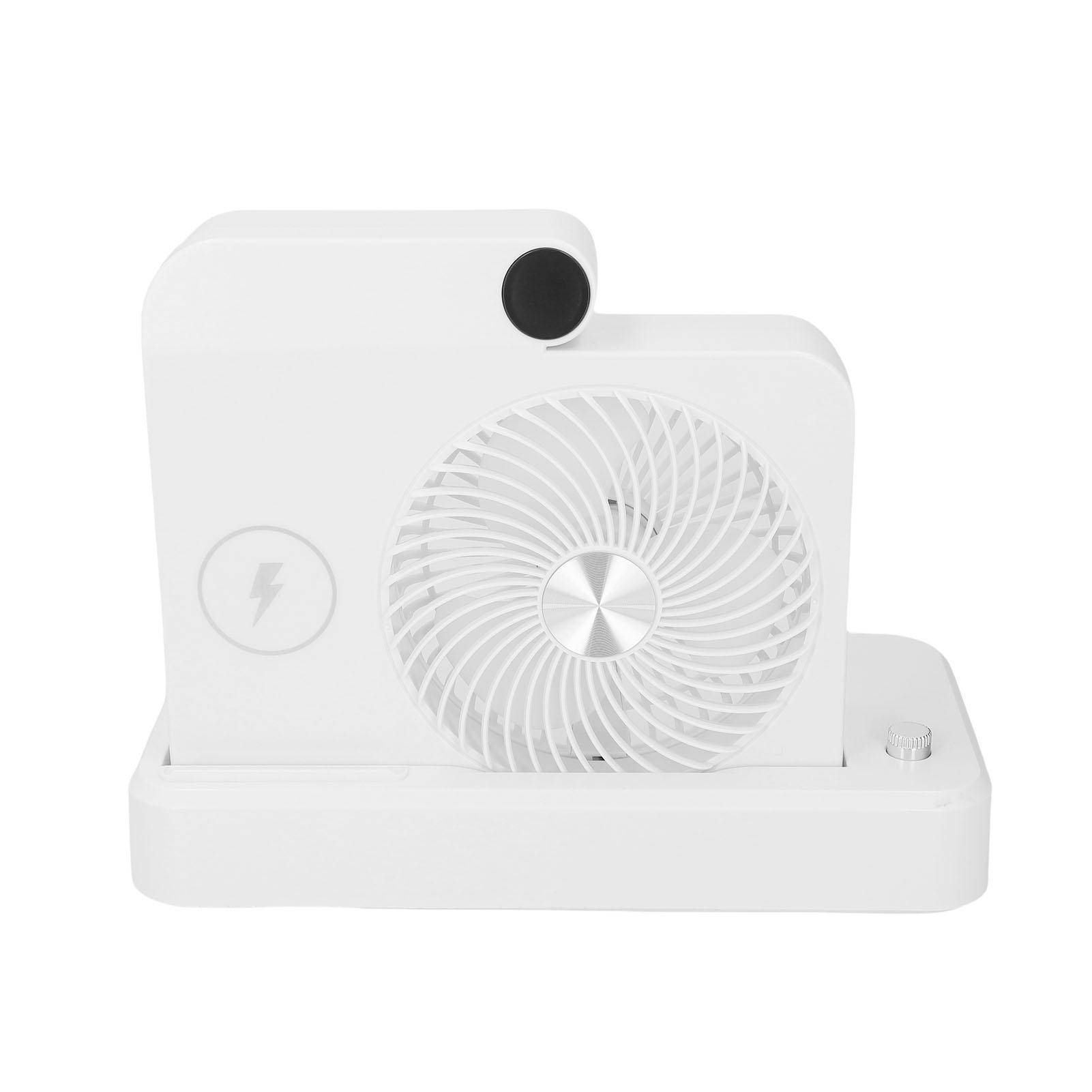 

Desk Fan with Wireless Charging Station 100 Gears Adjustable Folding Quiet Small Portable Fan for