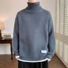 Trendy Brand Men's Winter Turtleneck Sweater, Fashionable and Versatile Sweater for Couples, Warm Base Shirt, Handsome Sweater