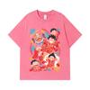 275 GSM Washed T-shirts 100% Cotton One Piece V58 Egghead Chibi Print Unisex Heavy Cotton T Shirt