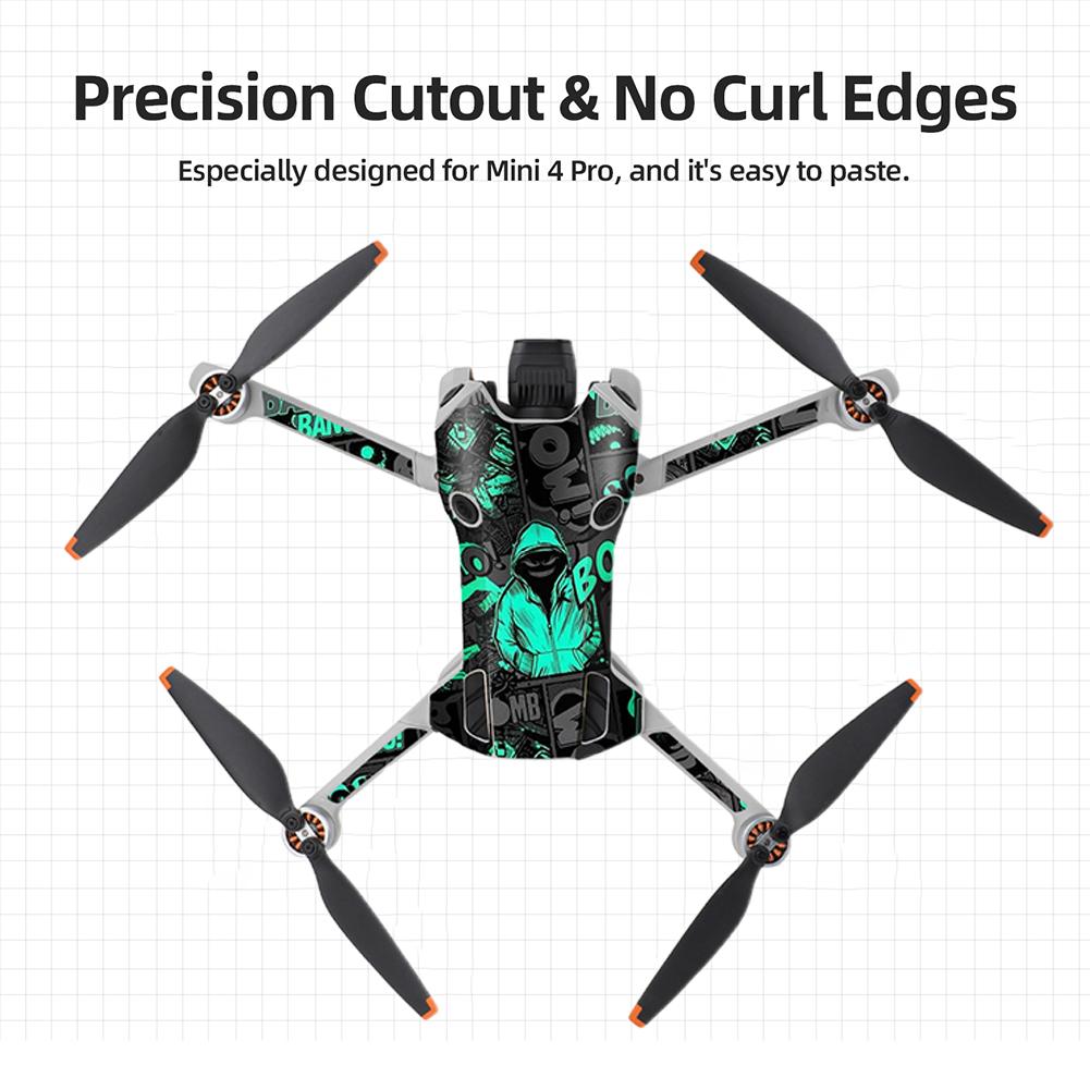 Spersonalizowana Naklejka Kreatywny Wzór Naklejka DIY z Naklejką Ochronną na Otwór Wentylacyjny do DJI Mini 4 Pro