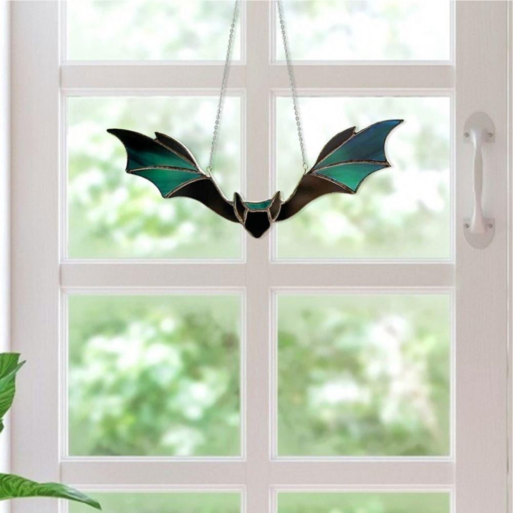 Bat Shaped Wall Hanging Bat Stained Gothic Bat Ornaments Funny Halloween Bat Pendant  Room