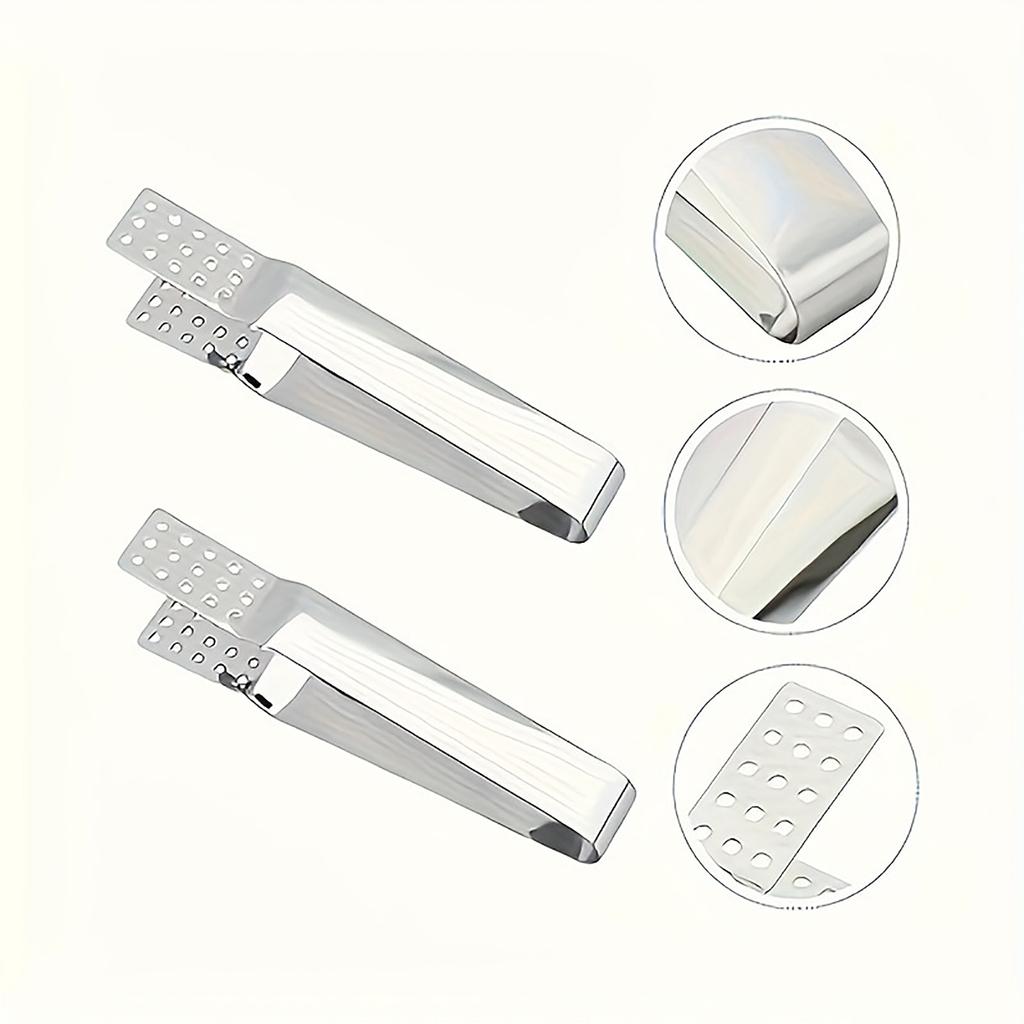 Stainless Steel Tea Bag Tongs – Square Filter Hole Tea Accessory For Sugar Cubes And Small Food Items