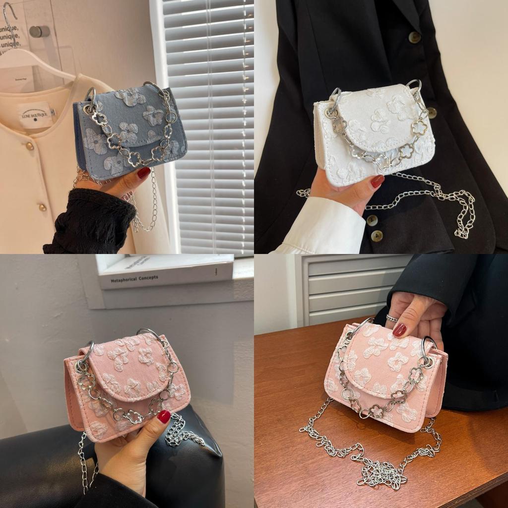 Stylish Vintage Mini Bag With Chain Strap Chic Pu Leather Crossbody Bag For Women