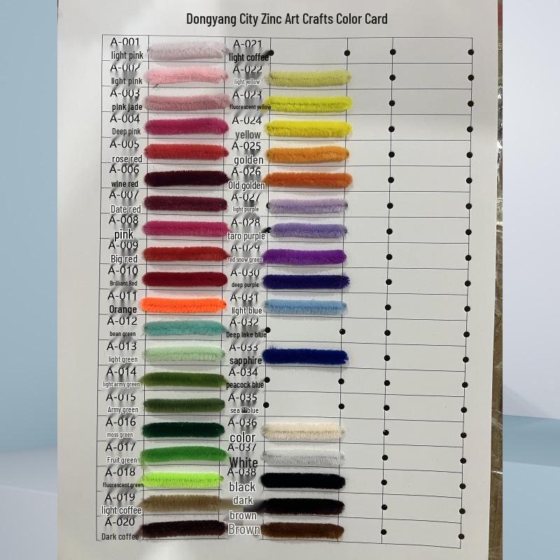 Chenille Stems [Zinc Art] Macaron Wool Strips for DIY Children's Toy and Bouquet Crafts.
