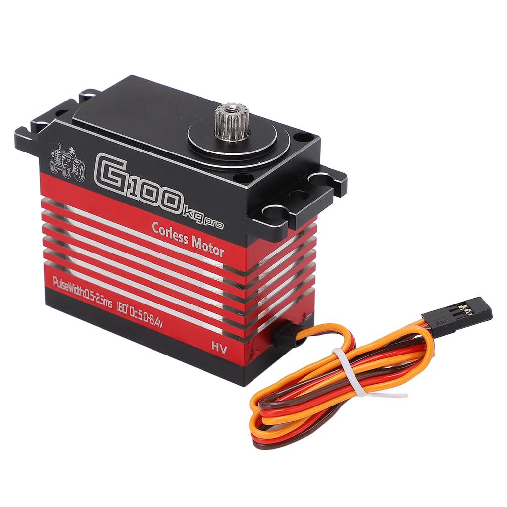 Servo Motor G100 Pro 100KG Metal Steering Arm Torque Digital Model Steering Gear for 1:5 1:6 RC Car Robot Boat