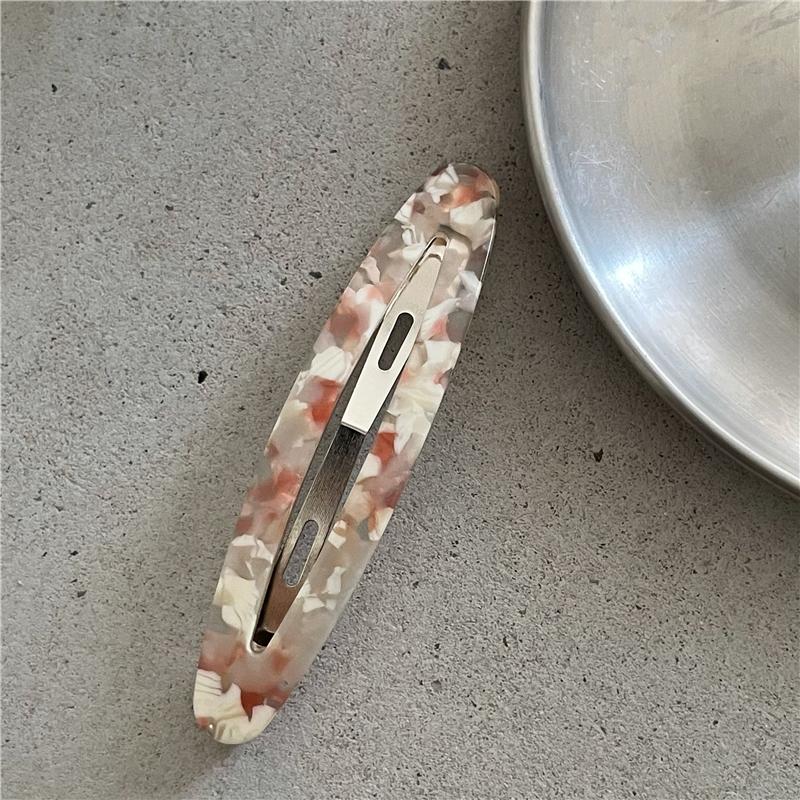 Acetate Hair Clips Bobby Pins Simple Sweet Oval Geometric Side Pins Hairpin Women Hair Accessories