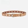 New Punk Style Genuine Leather Belt for Women Matte Fashion Versatile Jeans Decorative Trendy Belt for Women