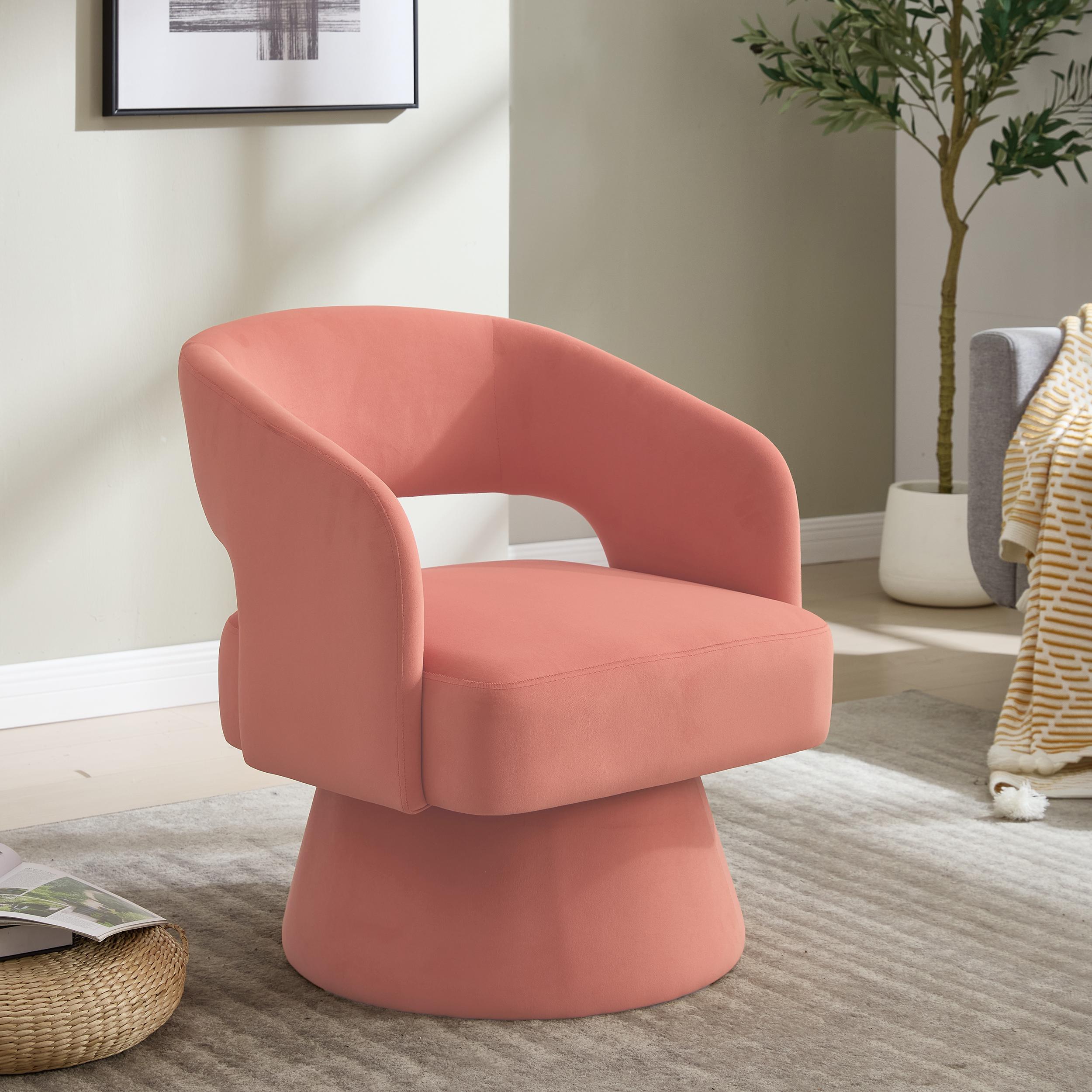 360-Degree Accent Chair, Modern Comfortable Velvet