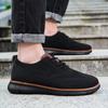 Fashion Retro Style Men's Casual Shoes Lightweight Knitted Walking Shoes Breathable Mesh Outdoor Traveling Flat Shoes