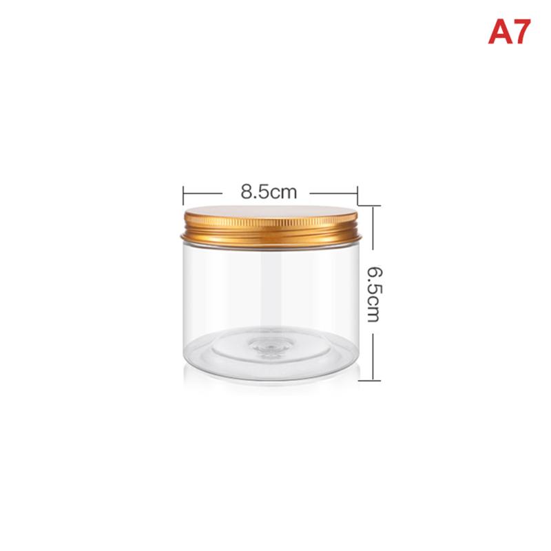 Tapa de Aluminio Frasco Sellado Plástico para Mascotas Grado Alimenticio Almacenamiento Botella de Embalaje Transparente Caramelos Aperitivos Frascos de Conservación de Té.