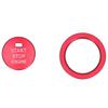 2pcs Engine Start Stop Button Trim Cover Aluminum Alloy Decoration for Car Interior
