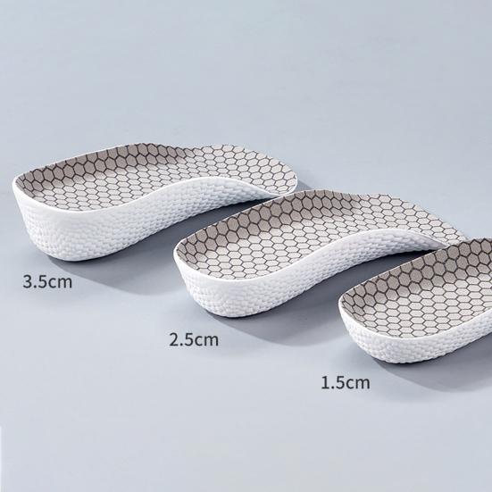 Inner Heightening Insole 2-4cm Lift Pads Soft Cushioned & Breathable with Odor Control, Non-Slip Design 3/4 Length Invisible Lift Pads for Sneakers &