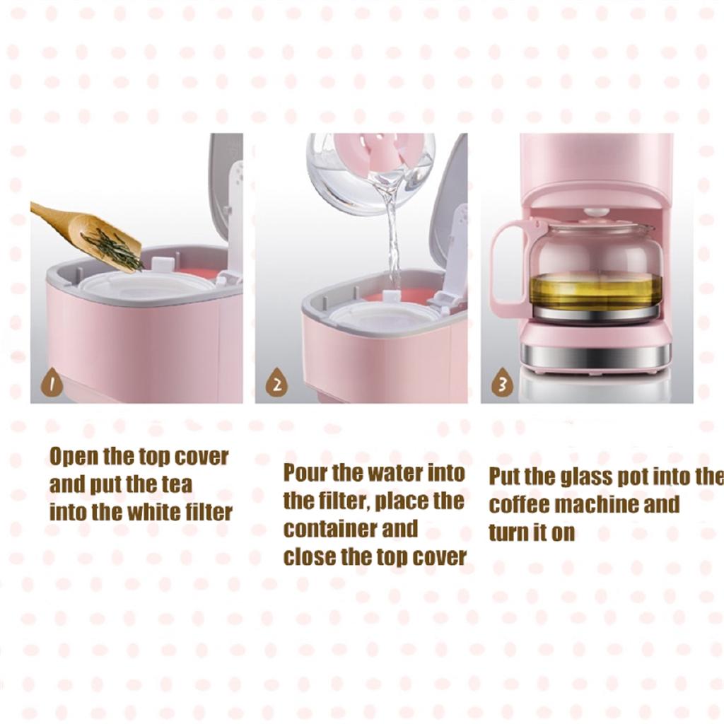 0.7L  220V Drip Tea Coffee Machine for Home Office Travel American Coffee Maker