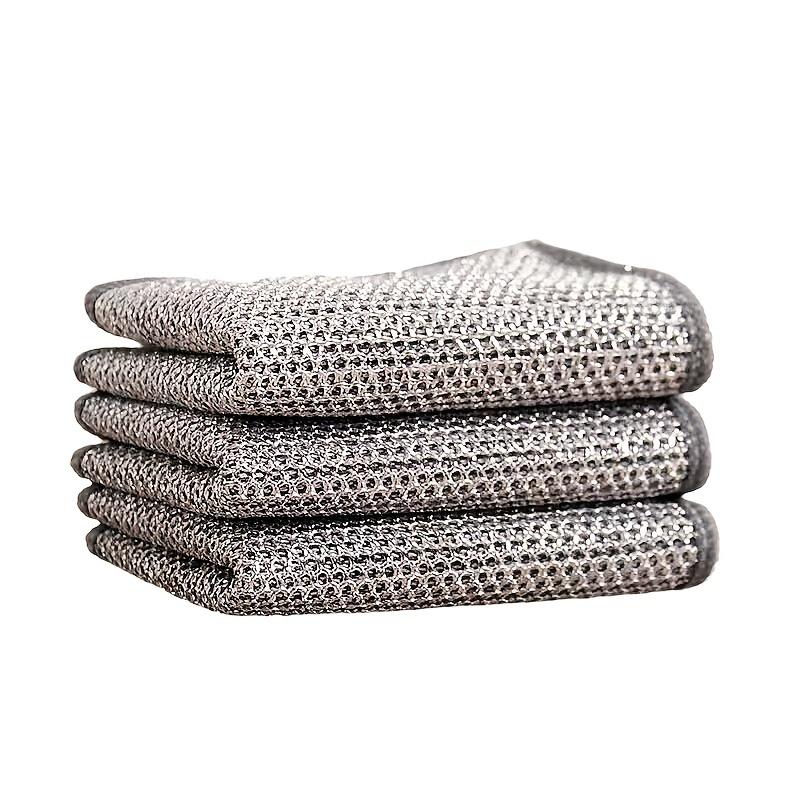 12pcs, Wire Dishwashing Cloth, Non-Stick Mesh Dish Cloth, Modern Cleaning Pads, Stove & Pot Scrubbing Wipes, Hood Sink Cleaner