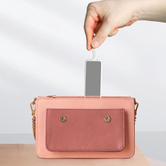 Pieptene Pliabil cu Oglindă cu Sticlă de Înaltă Definiție 2 în 1 Design Compact Portabil