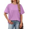 Women's Casual Round Neck T-Shirt Short Sleeve Top
