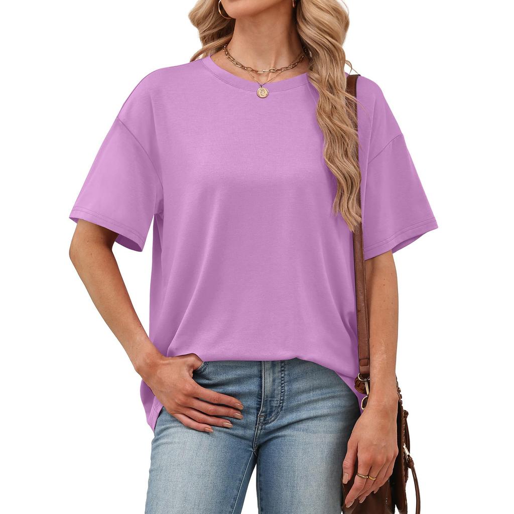 Women's Casual Round Neck T-Shirt Short Sleeve Top