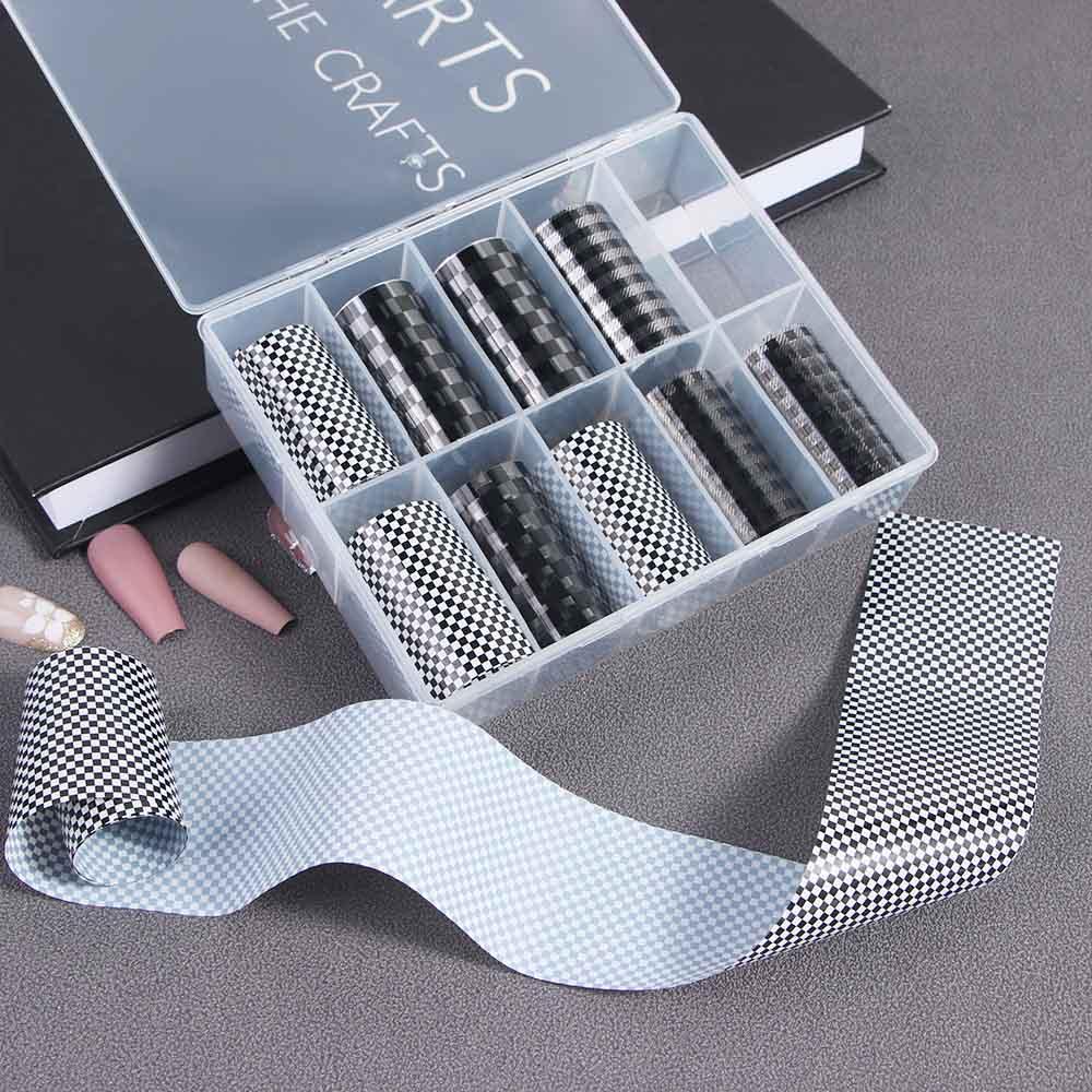 Checker Board Manicure Nail Art Decorations Nail Art Stickers Nail Foils Checkerboard Nail Stickers